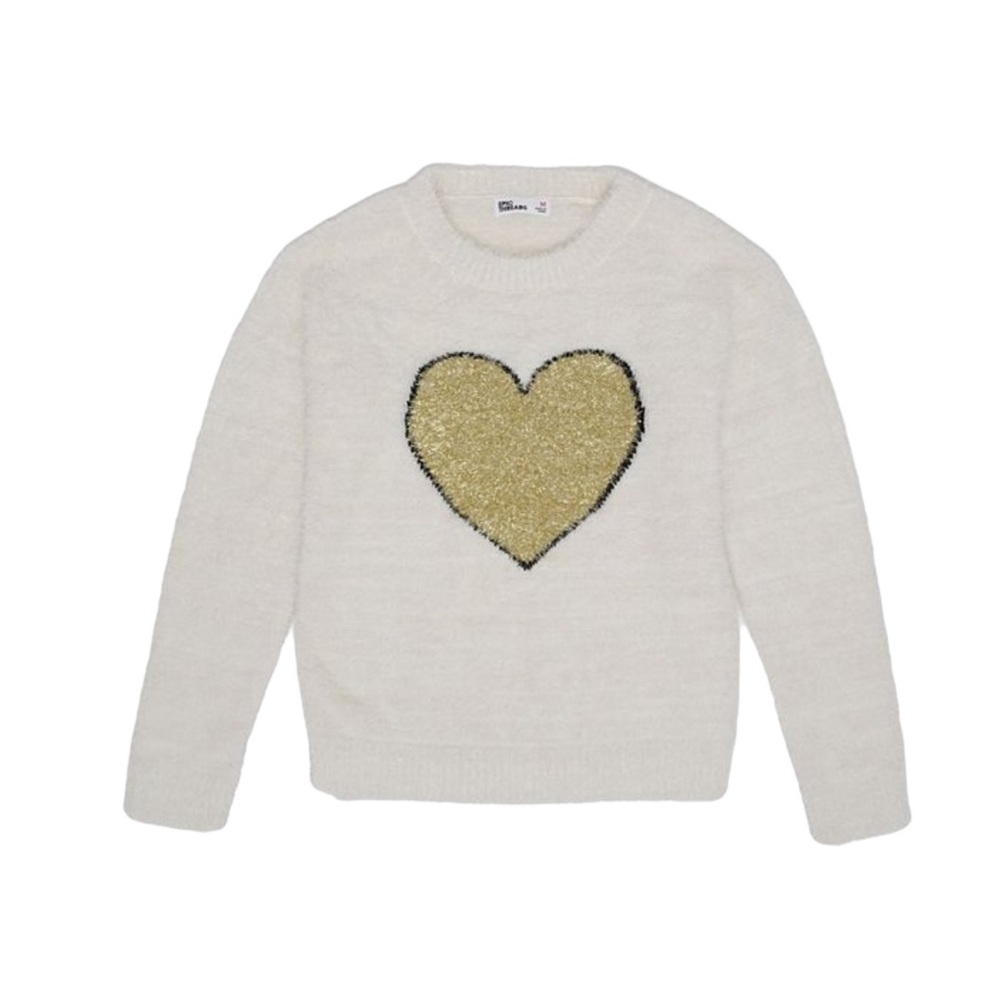 EPIC Threads girls Gold heart sweater. Size XL NWT